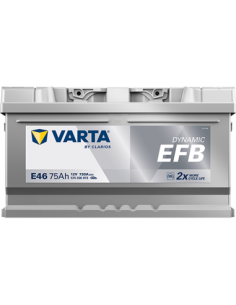 BATERÍA VARTA E46 DYNAMIC EFB 75 Ah  730  ARRANQUE + DERECHA 2