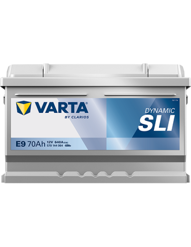 BATERÍA VARTA E9 DYNAMIC SLI 70 Ah ARRANQUE 640 + DERECHA