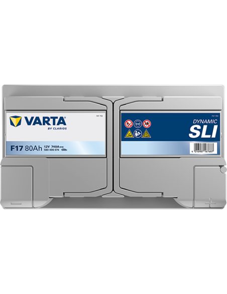 BATERÍA VARTA F17 DYNAMIC SLI 80 Ah ARRANQUE 740 + DERECHA