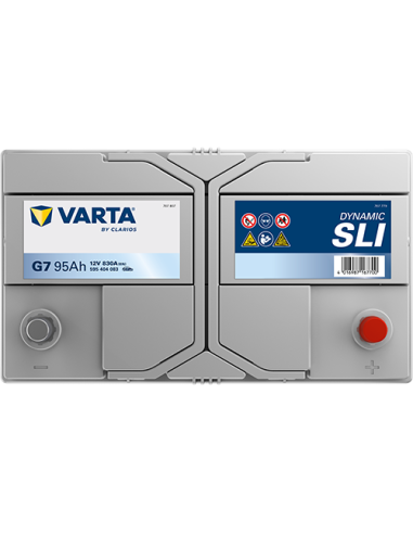 BATERÍA VARTA G7 DYNAMIC SLI 95 Ah ARRANQUE 830 + DERECHA