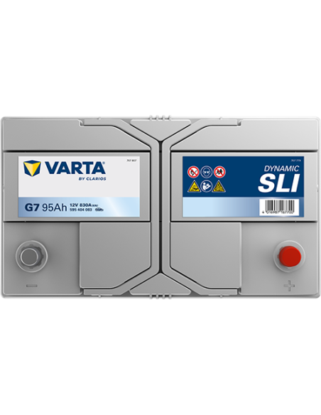 BATERÍA VARTA G7 DYNAMIC SLI 95 Ah ARRANQUE 830 + DERECHA