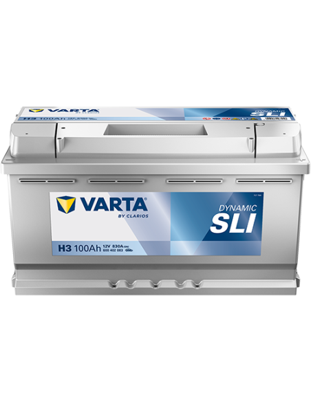BATERÍA BARTA H3 DYNAMIC SLI 100 Ah ARRANQUE 830 + DERECHA