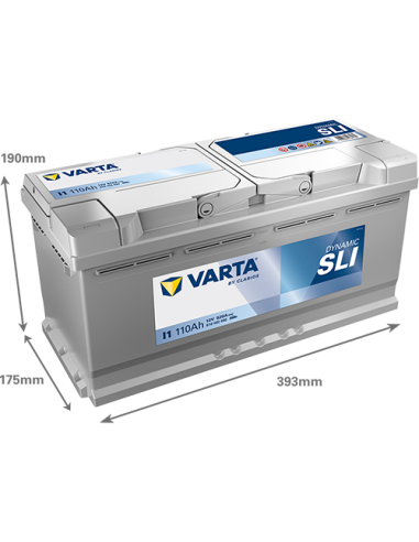 BATERÍA BARTA I1 DYNAMIC SLI 110 Ah ARRANQUE 920 + DERECHA