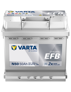 BATERÍA VARTA N50 DYNAMIC EFB 50 Ah  550  ARRANQUE + DERECHA