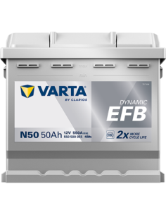 BATERÍA VARTA N50 DYNAMIC EFB 50 Ah  550  ARRANQUE + DERECHA 2