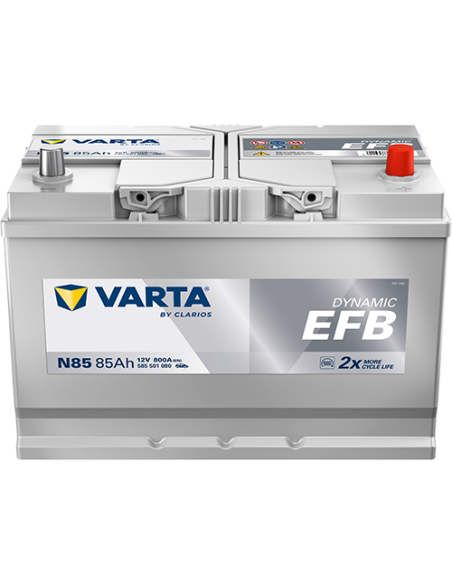 BATERÍA VARTA N85 DYNAMIC EFB 85 Ah  800  ARRANQUE + DERECHA