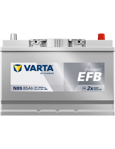 BATERÍA VARTA N85 DYNAMIC EFB 85 Ah  800  ARRANQUE + DERECHA