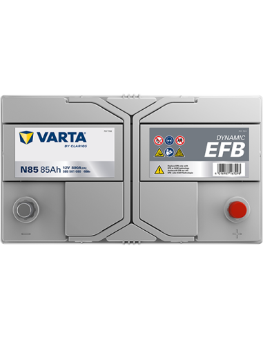 BATERÍA VARTA N85 DYNAMIC EFB 85 Ah  800  ARRANQUE + DERECHA