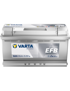 BATERÍA VARTA N95 DYNAMIC EFB 95 Ah  850  ARRANQUE + DERECHA