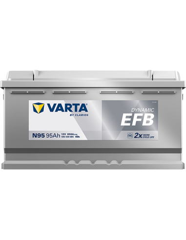 BATERÍA VARTA N95 DYNAMIC EFB 95 Ah  850  ARRANQUE + DERECHA