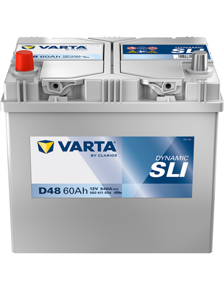 BATERÍA VARTA D48 DYNAMIC SLI 60 Ah  540  ARRANQUE + IZQUIERDA
