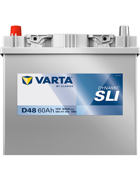 BATERÍA VARTA D48 DYNAMIC SLI 60 Ah  540  ARRANQUE + IZQUIERDA