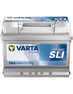 BATERÍA VARTA D59 DYNAMIC SLI 60 Ah  540  ARRANQUE + DERECHA