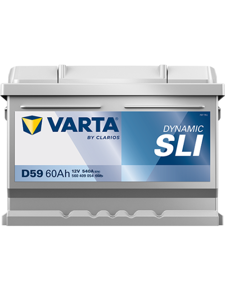BATERÍA VARTA D59 DYNAMIC SLI 60 Ah  540  ARRANQUE + DERECHA