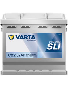 BATERÍA VARTA C22 DYNAMIC SLI 52 Ah  470  ARRANQUE + DERECHA 2