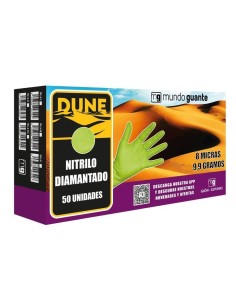 GUANTE NITRILO DIAMANTADO DUNE VERDE 50ud.