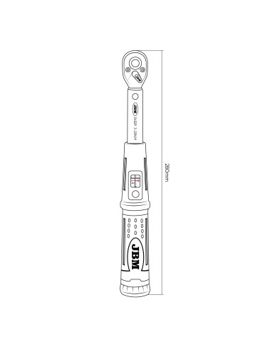 LLAVE DINAMOMÉTRICA DE 1/4" CON MIRILLA CON TORQUE DE 3-25 NM