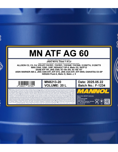 MANNOL ATF AG60